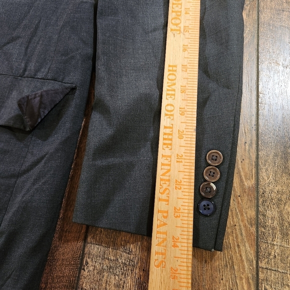 Brooks Brothers Brooksease Mens 40R Blazer Suit Jacket Sport Coat Gray 100% Wool - Picture 9 of 10